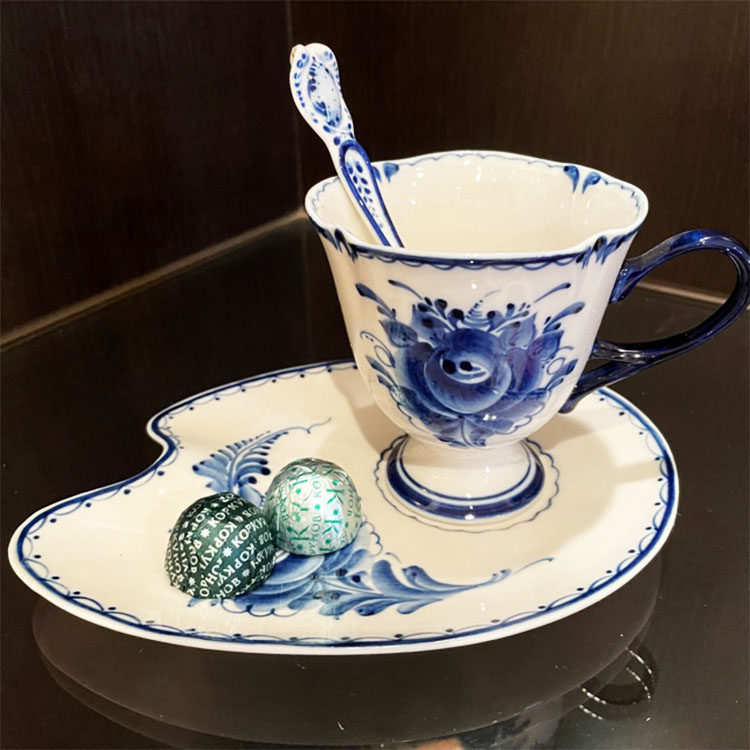 ロシア　グジェリ焼セット ロシア グジェリ焼セット グジェリ焼きセット 陶器