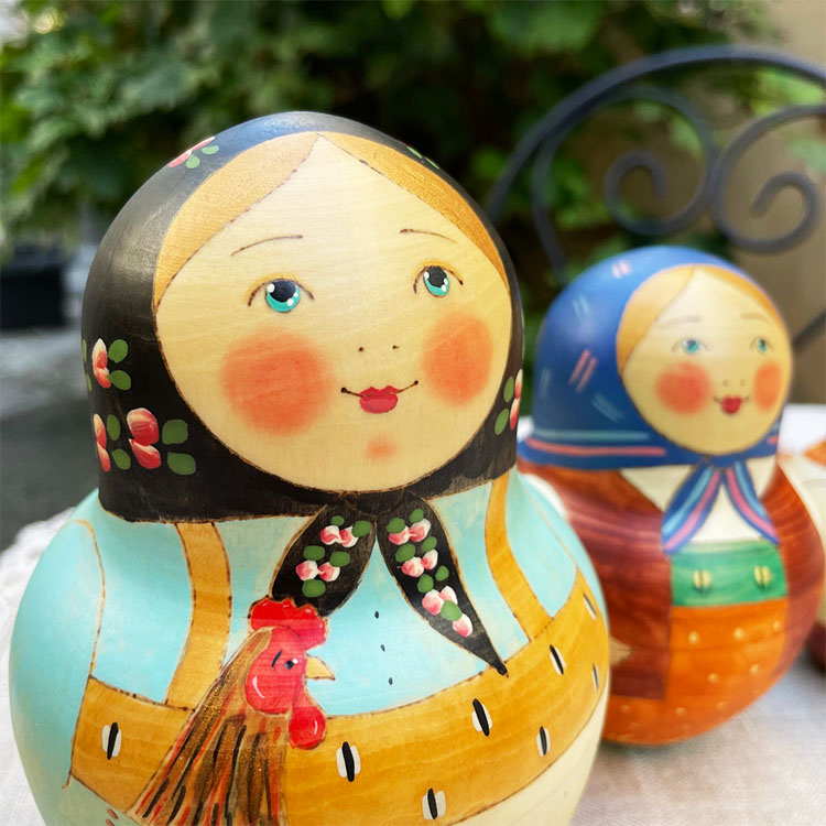 北欧雑貨 インテリア マトリョーシカ リューバ作 収穫 LYH183】北欧